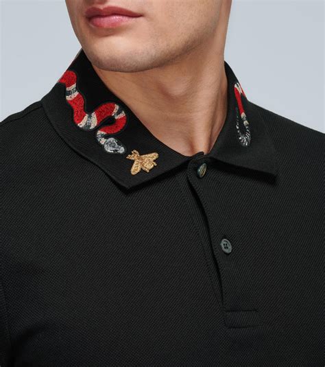 gucci collar shirt snake|gucci polo snake collar.